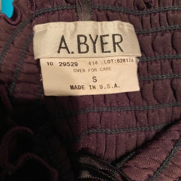 A. Byer Women's Size Small Sleeveless Top Dark Purple Summer Spring Vintage 90s - Picture 3 of 6